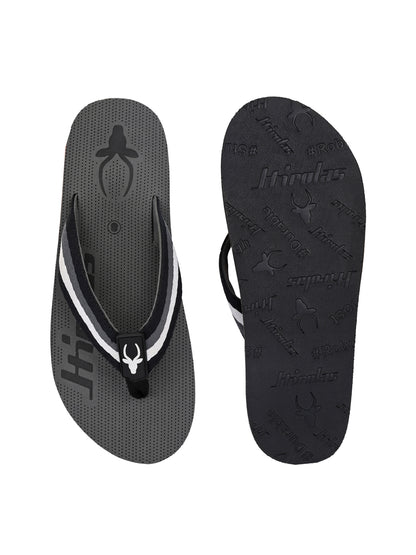 Hirolas® Men's |Comfortable Ligh-Weight Fashionable Slippers/ Flip-Flops HROFF34GRY