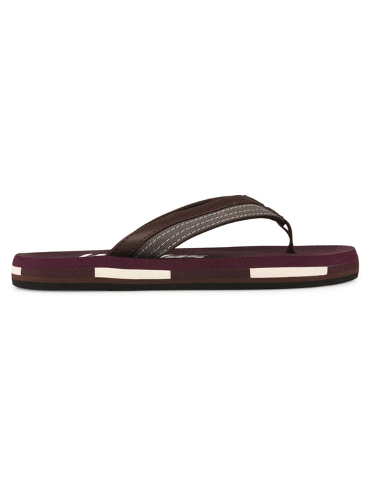 Hirolas Men’s Maroon EVA Flip Flops Lightweight Casual Slippers for Daily & Beach Wear -HROFF36MRN