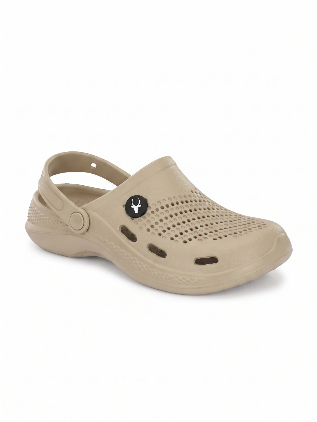 Hirolas Men's Beige Cushioned Fluffy Comfortable Slider Clogs (HROMCL06BGE)
