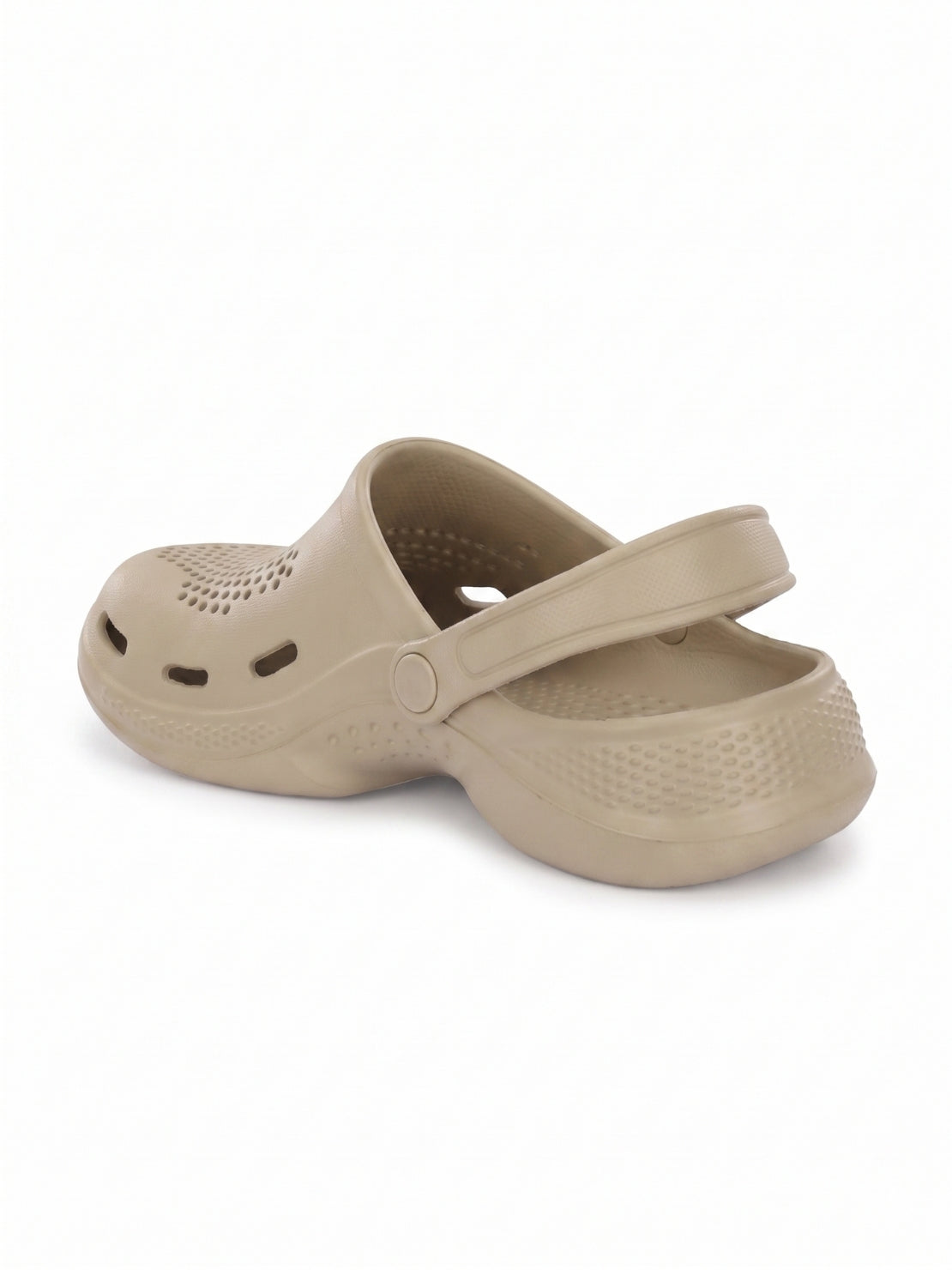 Hirolas Men's Beige Cushioned Fluffy Comfortable Slider Clogs (HROMCL06BGE)