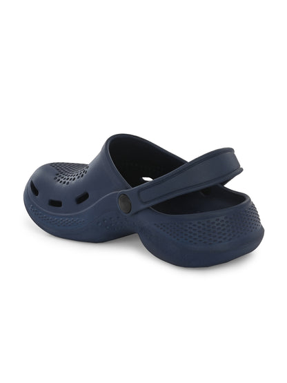 Hirolas Men's Blue Cushioned Fluffy Comfortable Slider Clogs (HROMCL06BLU)