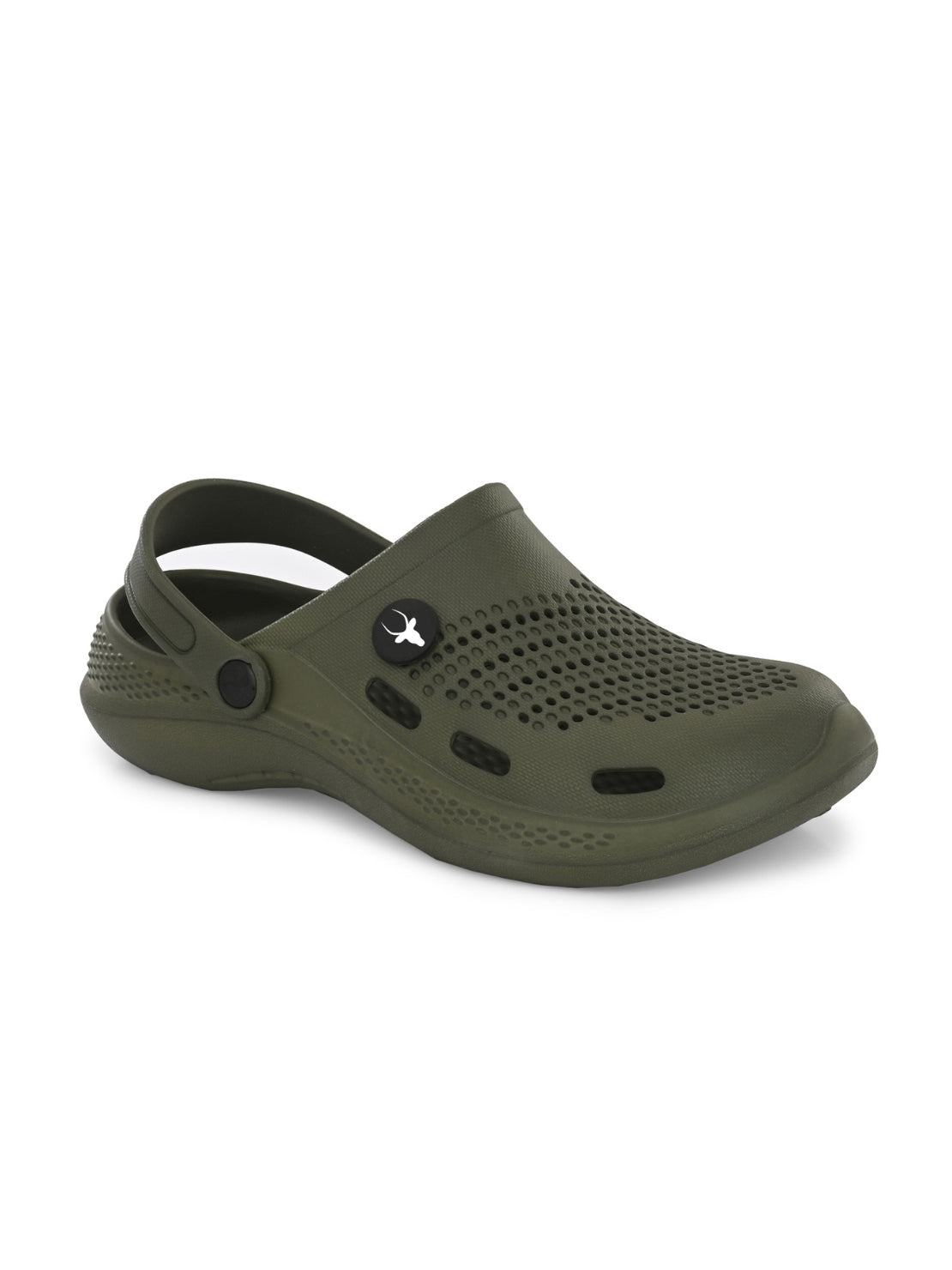 Hirolas Men's Green Cushioned Fluffy Comfortable Slider Clogs (HROMCL06GRN)