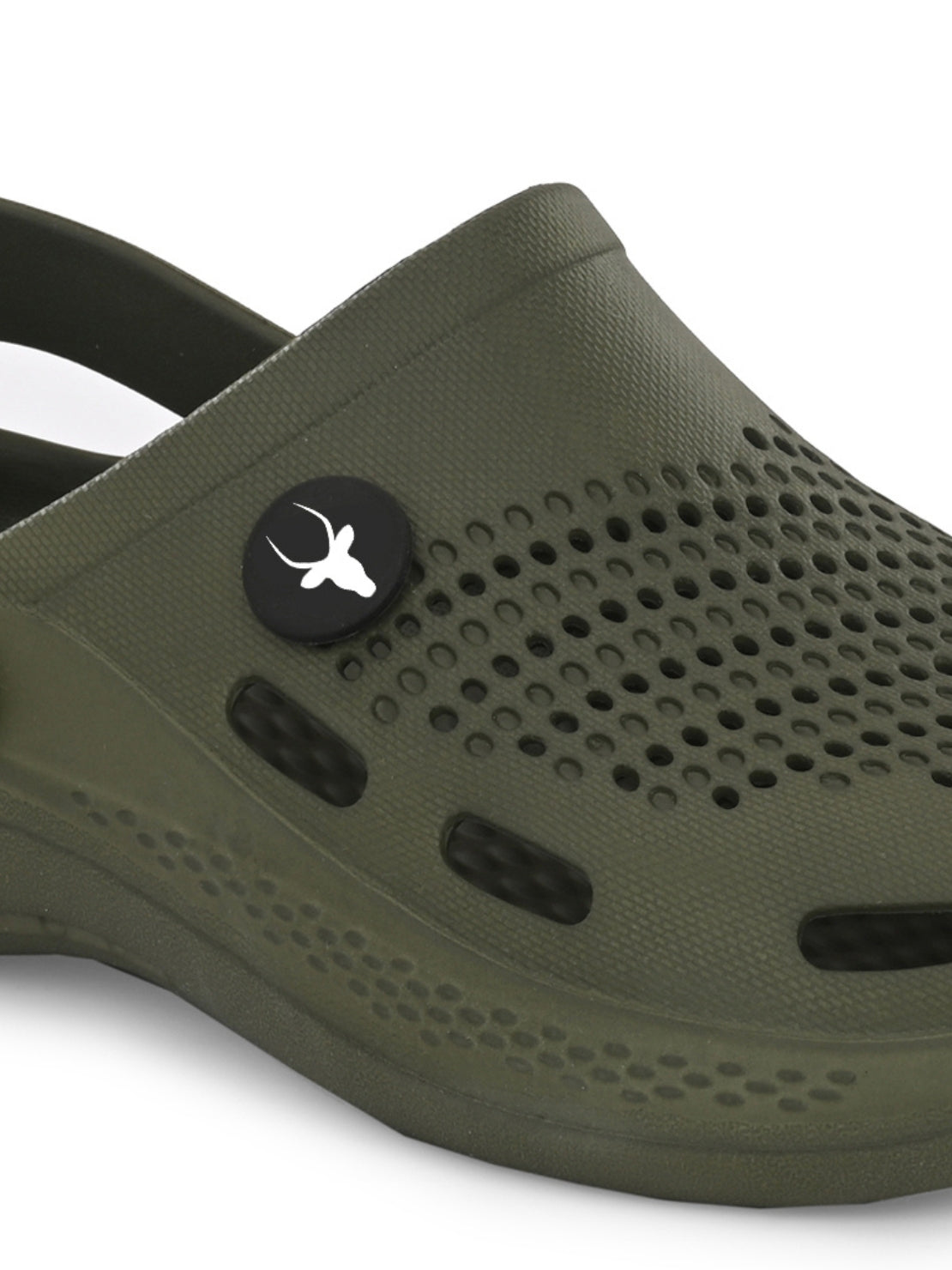 Hirolas Men's Green Cushioned Fluffy Comfortable Slider Clogs (HROMCL06GRN)