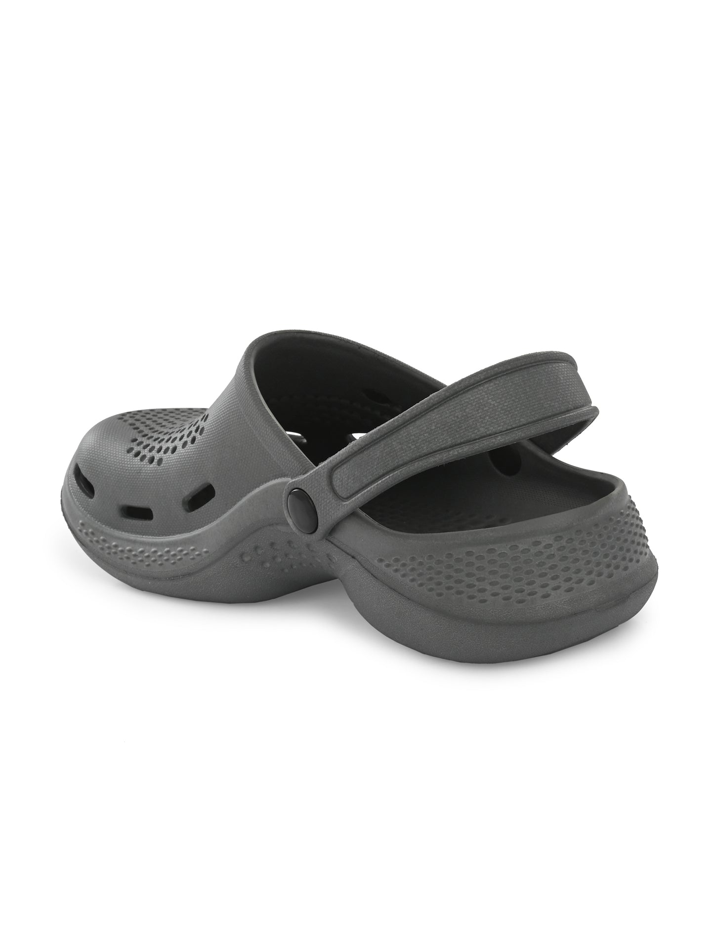 Hirolas Men's Grey Cushioned Fluffy Comfortable Slider Clogs (HROMCL06GRY)