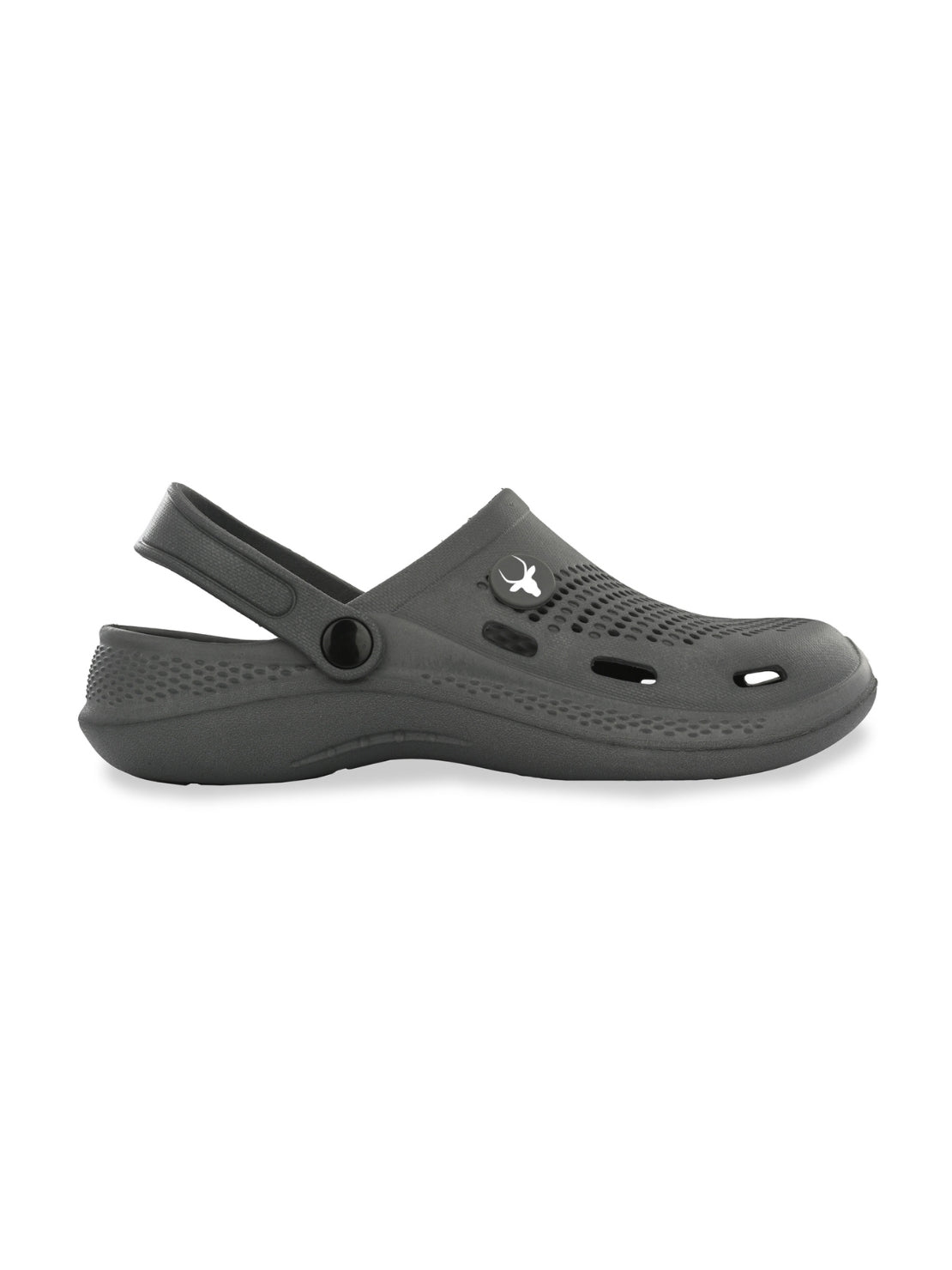 Hirolas Men's Grey Cushioned Fluffy Comfortable Slider Clogs (HROMCL06GRY)