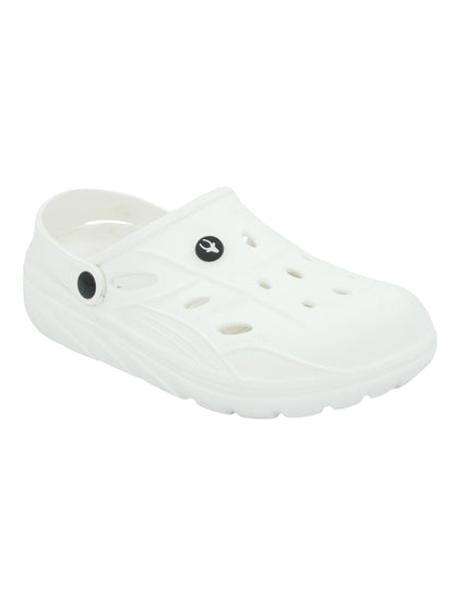 Hirolas® Men’s Cushioned Fluffy Ultra-Comfort Clogs Sliders - White HROMCL08WHT