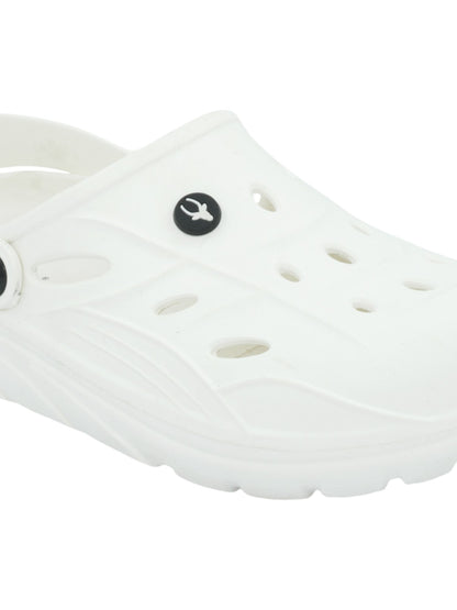 Hirolas® Men’s Cushioned Fluffy Ultra-Comfort Clogs Sliders - White HROMCL08WHT