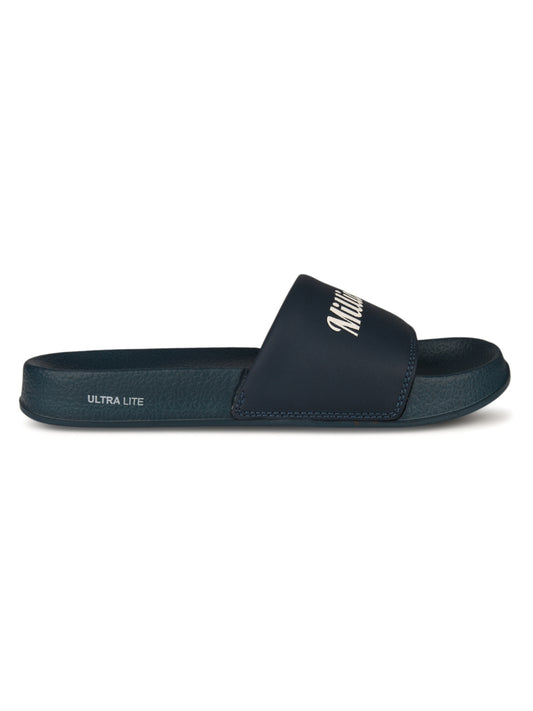 Hirolas CloudStep Blue Slides for Men's | Lightweight EVA Sole | Cushioned Comfort | Indoor Outdoor Slippers