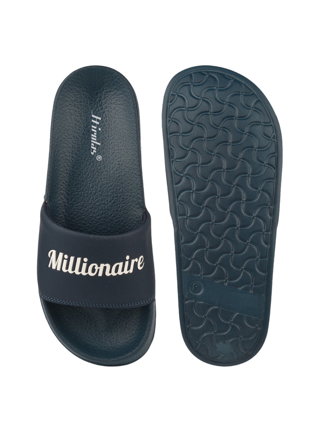 Hirolas CloudStep Blue Slides for Men's | Lightweight EVA Sole | Cushioned Comfort | Indoor Outdoor Slippers