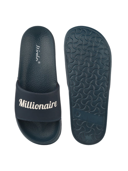 Hirolas CloudStep Blue Slides for Men's | Lightweight EVA Sole | Cushioned Comfort | Indoor Outdoor Slippers