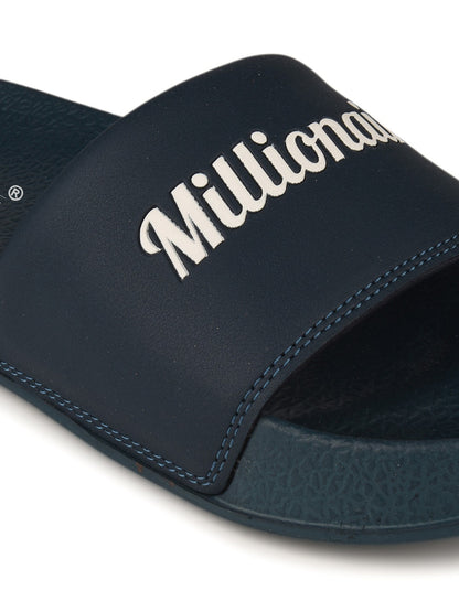 Hirolas CloudStep Blue Slides for Men's | Lightweight EVA Sole | Cushioned Comfort | Indoor Outdoor Slippers