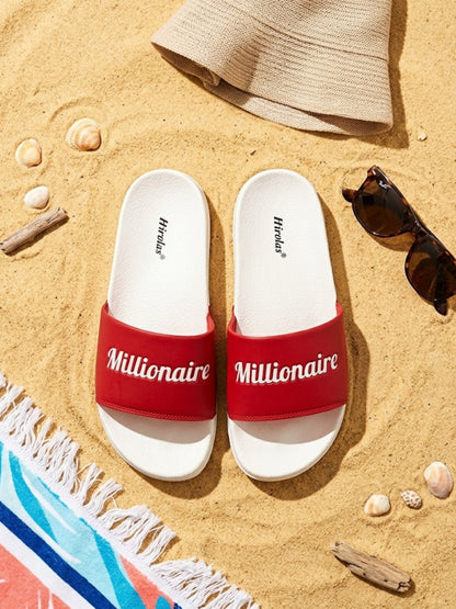 Hirolas CloudStep Red Slides for Men's | Lightweight EVA Sole | Cushioned Comfort | Indoor Outdoor Slippers