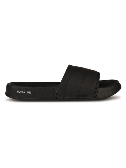 Hirolas CloudStep Slides for Men's | Lightweight EVA Sole | Cushioned Comfort | Indoor Outdoor Black Slippers