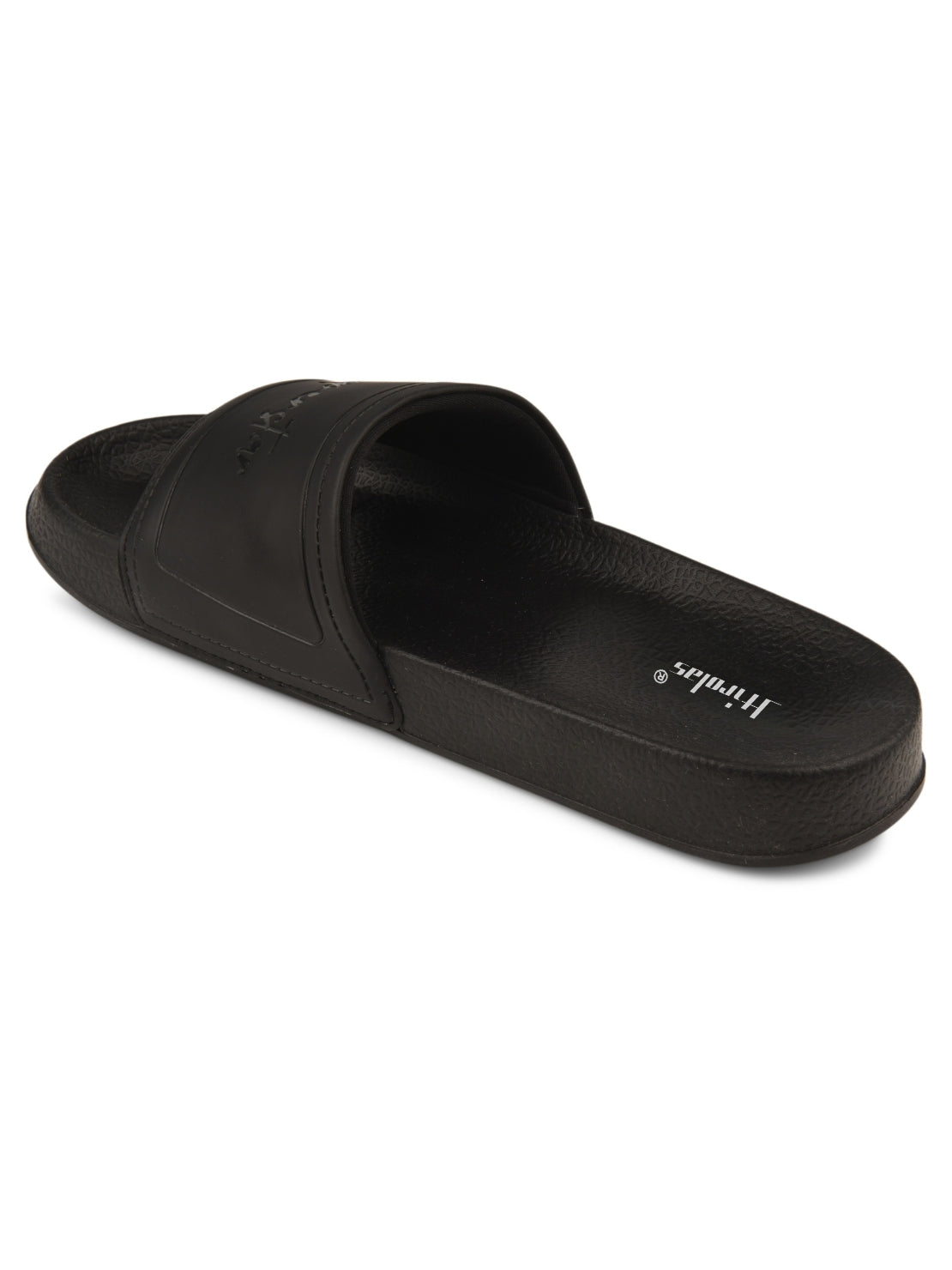 Hirolas CloudStep Black Slides for Men's | Lightweight EVA Sole | Cushioned Comfort | Indoor Outdoor Slippers