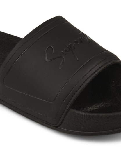 Hirolas CloudStep Black Slides for Men's | Lightweight EVA Sole | Cushioned Comfort | Indoor Outdoor Slippers