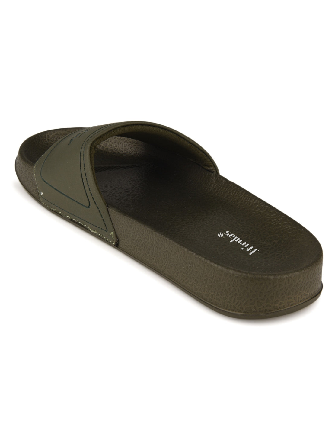Hirolas CloudStep Olive Slides for Men's | Lightweight EVA Sole | Cushioned Comfort | Indoor Outdoor Slippers