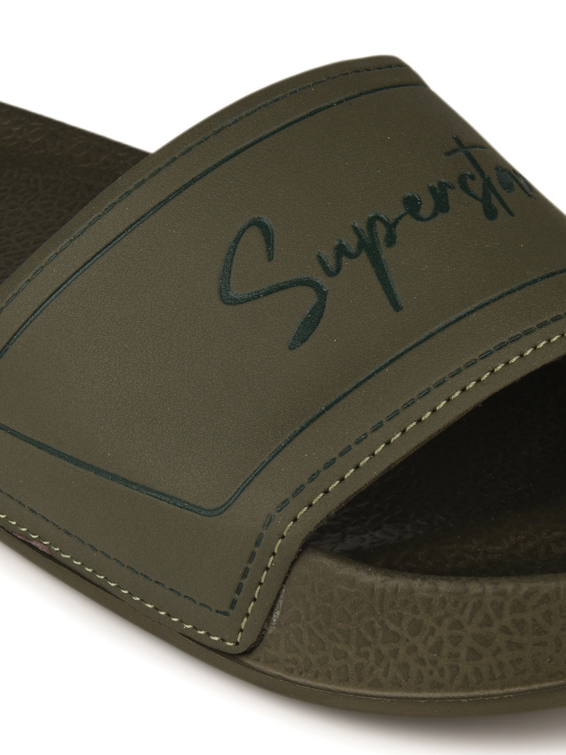 Hirolas CloudStep Olive Slides for Men's | Lightweight EVA Sole | Cushioned Comfort | Indoor Outdoor Slippers