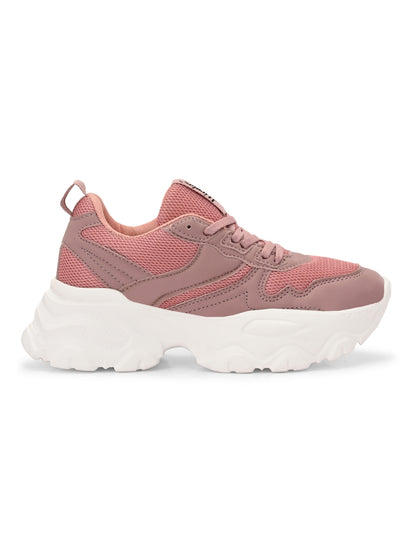 Hirolas women Chunky Mesh & Synthetic Pink Sports_Shoes