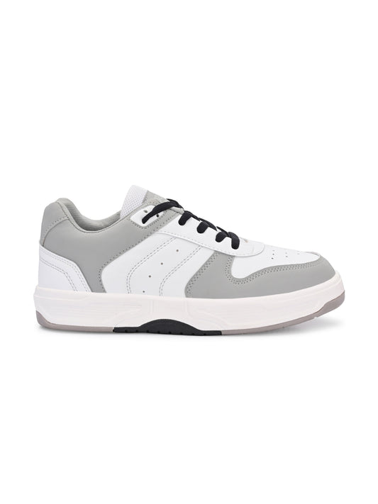 Hirolas Men's Grey & White Casual Sneaker Comfortable Daily Wear Shoes with Cushioned Insole & Durable Sole  HRL2084GRY