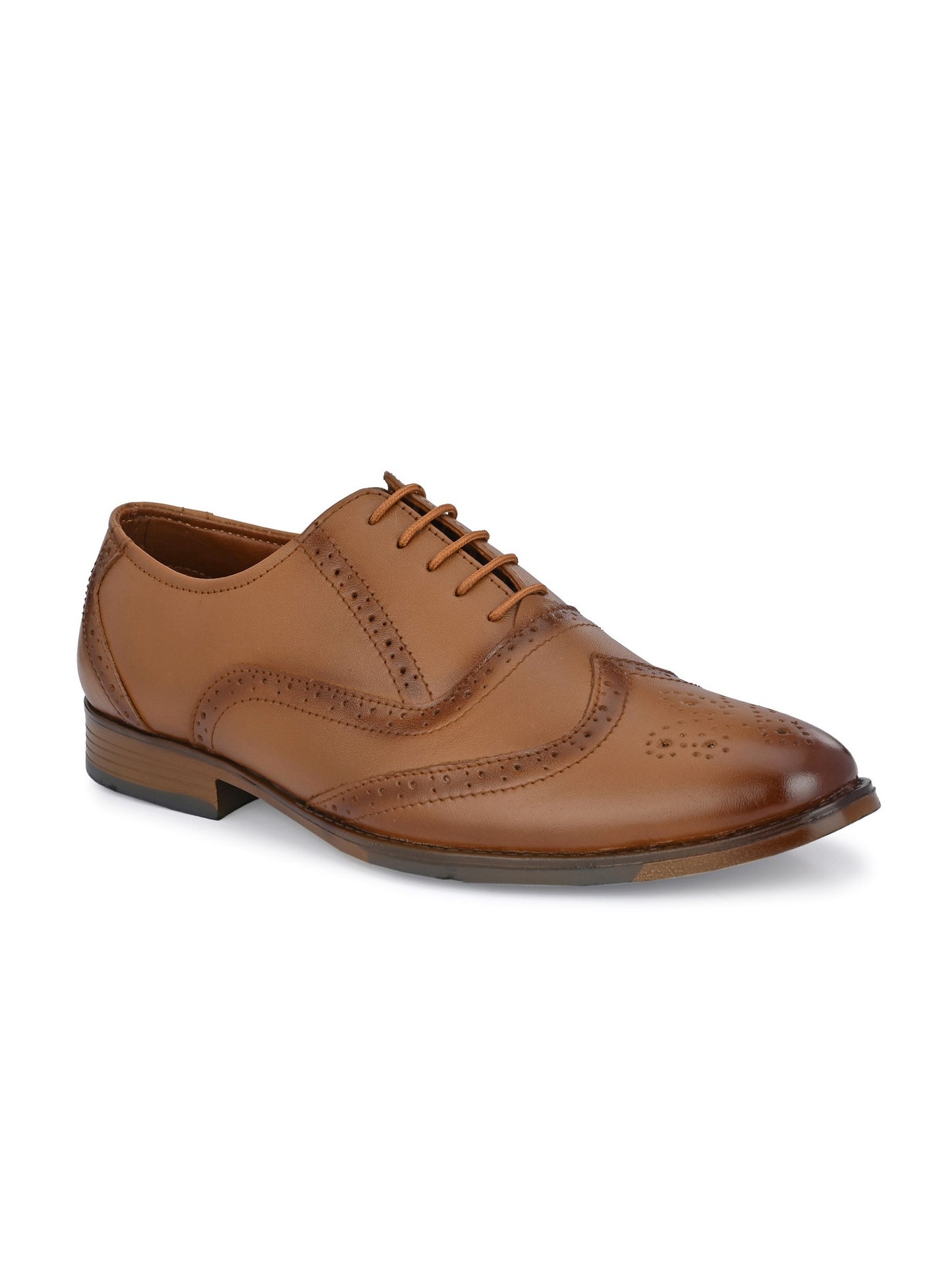 Guava Men's Tan Oxford Brouge Lace Up Formal Shoes (GV15JA808)