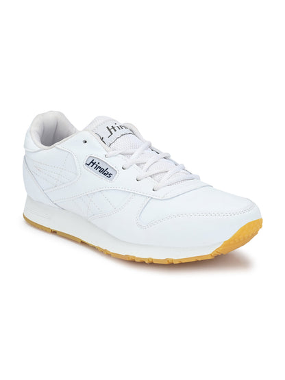 Hirolas® Men's White Multisports Lace Up Sneaker Sport Shoes (HRL1801WHN)