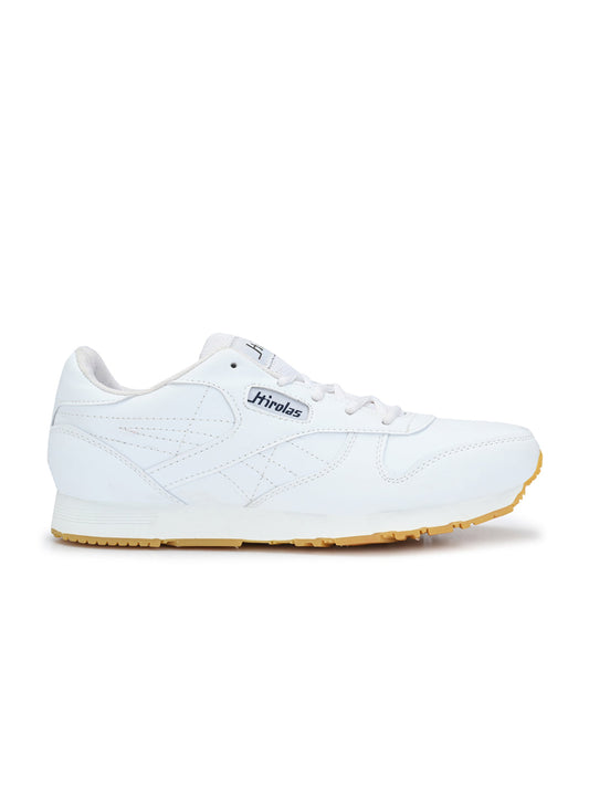 Hirolas® Men's White Multisports Lace Up Sneaker Sport Shoes (HRL1801WHN)