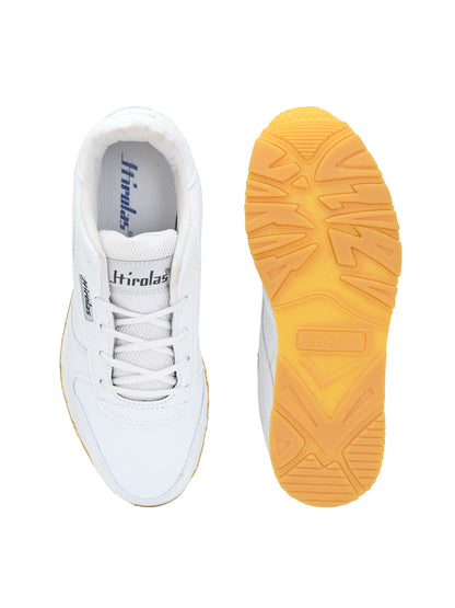 Hirolas® Men's White Multisports Lace Up Sneaker Sport Shoes (HRL1801WHN)