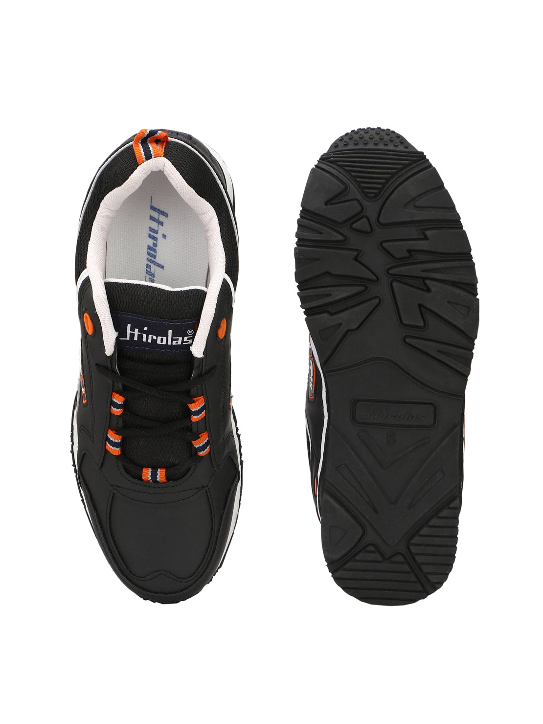 Hirolas® Men's Black Multisports Lace Up Sneaker Sport Shoes (HRL1841BLK)