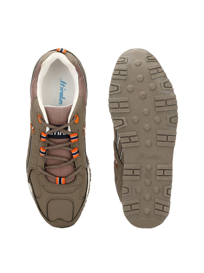 Hirolas® Men's Chickoo Multisports Lace Up Sneaker Sport Shoes (HRL1844C)