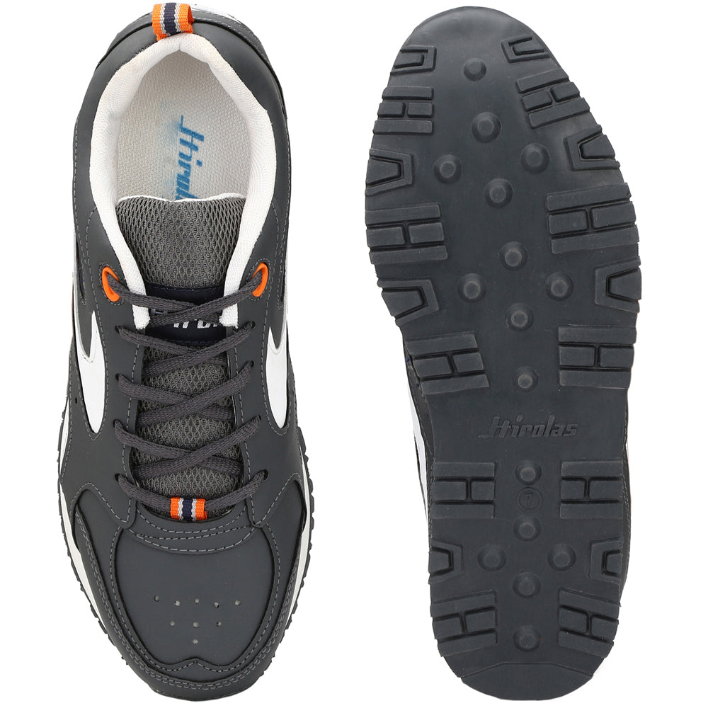 Hirolas® Men's Grey Multisports Lace Up Sneaker Sport Shoes (HRL1852G)