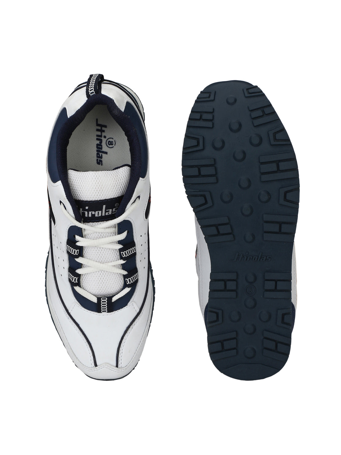 Hirolas® Men's White Multisports Lace Up Sneaker Sport Shoes (HRL1887W)