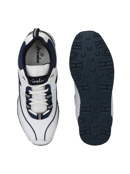 Hirolas® Men's White Multisports Lace Up Sneaker Sport Shoes (HRL1887W)