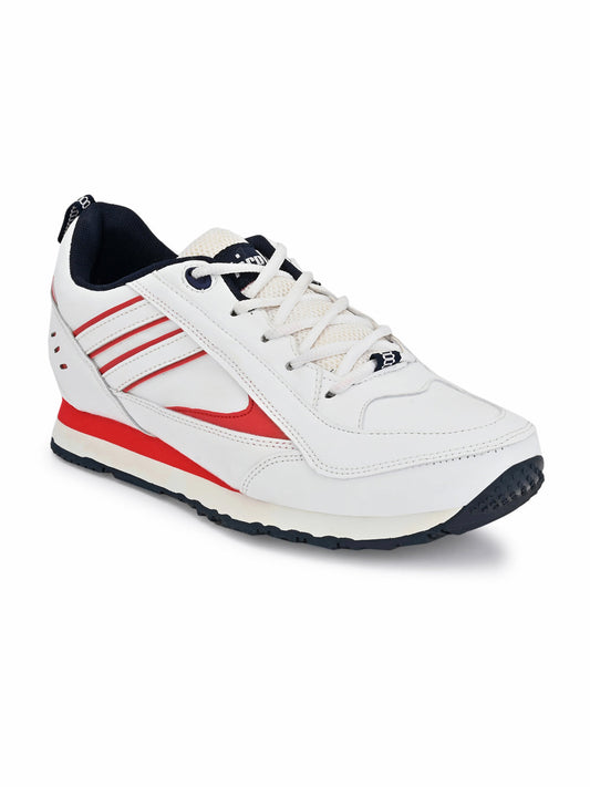 Hirolas® Men's White Multisports Lace Up Sneaker Sport Shoes (HRL1909WHR)