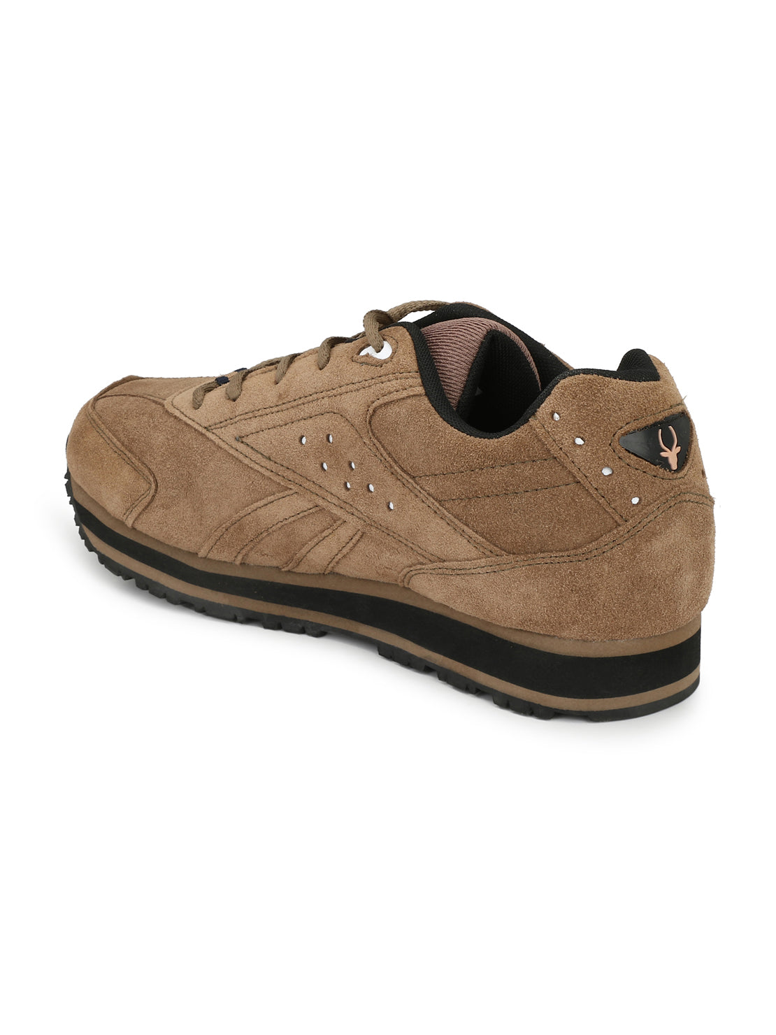 Hirolas® Men's Camel Multisports Leather Lace Up Sneaker Sport Shoes (HRL1911CHK)
