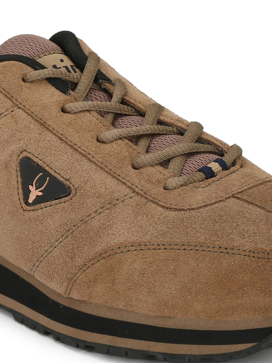 Hirolas® Men's Camel Multisports Leather Lace Up Sneaker Sport Shoes (HRL1914CHK)