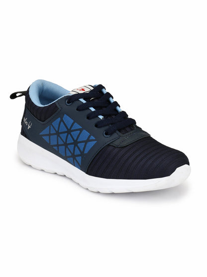 Hirolas® Men's Blue Running Lace Up Sport Shoes (HRL1929BLU)