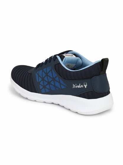 Hirolas® Men's Blue Running Lace Up Sport Shoes (HRL1929BLU)