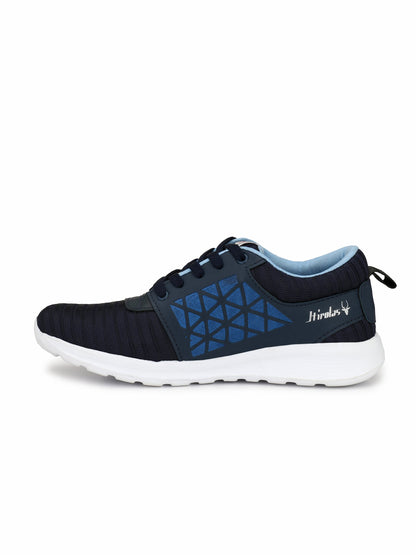 Hirolas® Men's Blue Running Lace Up Sport Shoes (HRL1929BLU)