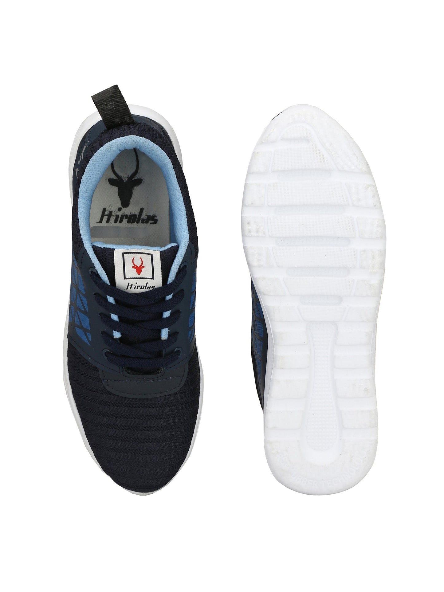 Hirolas® Men's Blue Running Lace Up Sport Shoes (HRL1929BLU)