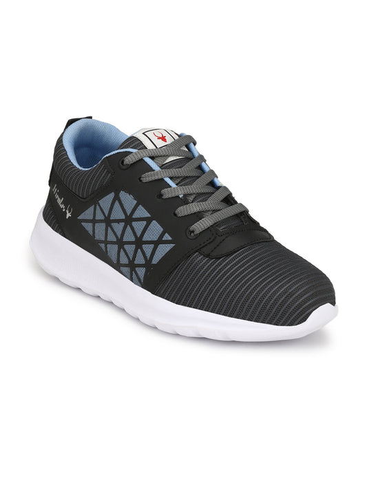 Hirolas® Men's Grey Running Lace Up Sport Shoes (HRL1929GRS)