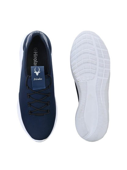 Hirolas® Men's Blue Lace Up Walking Sport Shoes (HRL1932BLU)