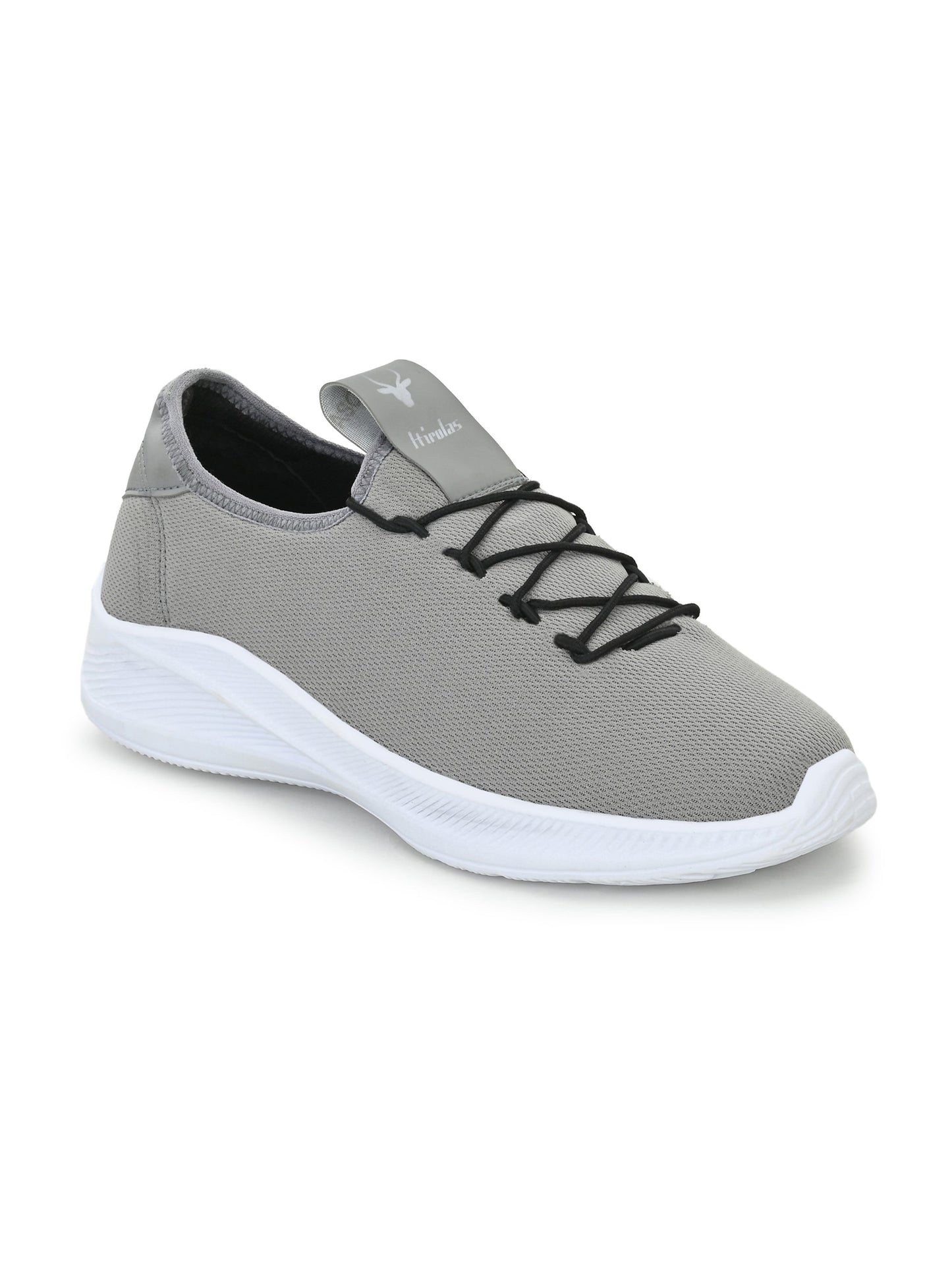Hirolas® Men's Grey Lace Up Walking Sport Shoes (HRL1932GRY)