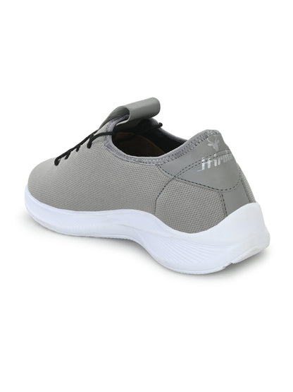 Hirolas® Men's Grey Lace Up Walking Sport Shoes (HRL1932GRY)