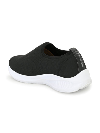 Hirolas® Men's Black Mesh Walking Sport Shoes (HRL2028BLK)