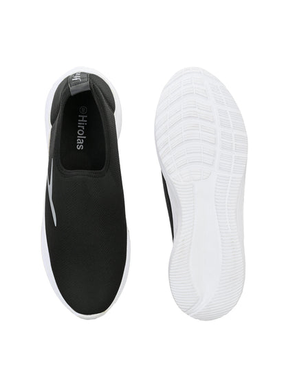 Hirolas® Men's Black Slip On Walking Sport Shoes (HRL1933BLK)