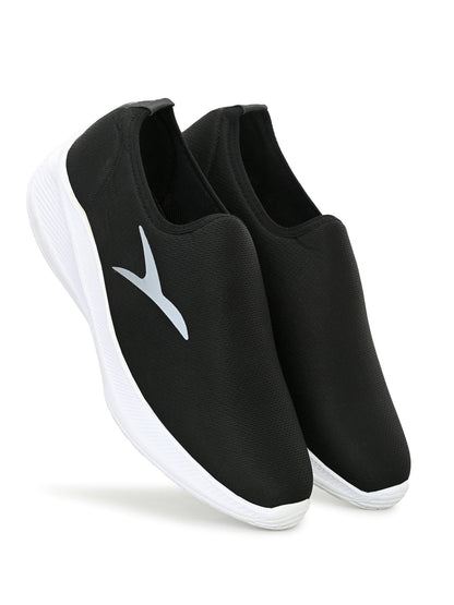 Hirolas® Men's Black Mesh Walking Sport Shoes (HRL2028BLK)