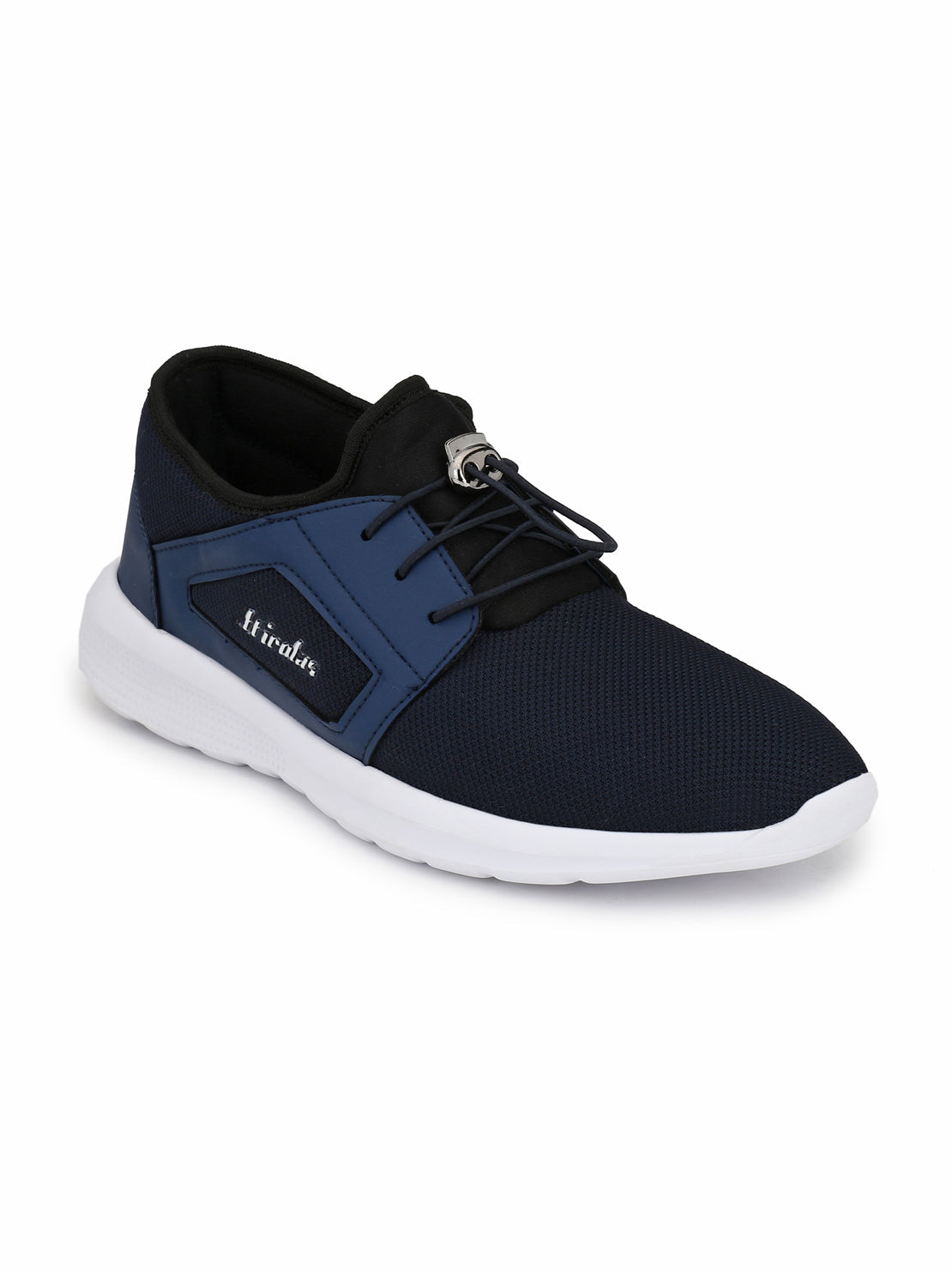Hirolas® Men's Jezz Blue Elastic Lace Up Athleisure Sport Shoes (HRL1951EBU)