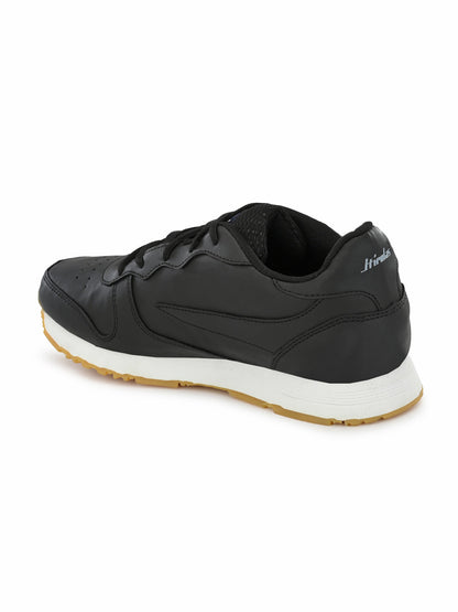Hirolas® Men's Black Multisports Lace Up Sneaker Sport Shoes (HRL1953BHN)