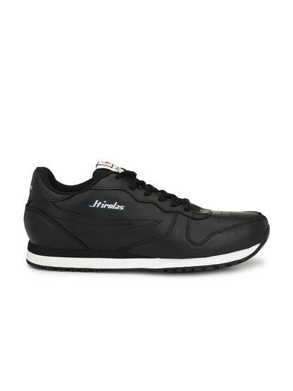 Hirolas® Men's Black Multisports Lace Up Sneaker Sport Shoes (HRL1953BLK)