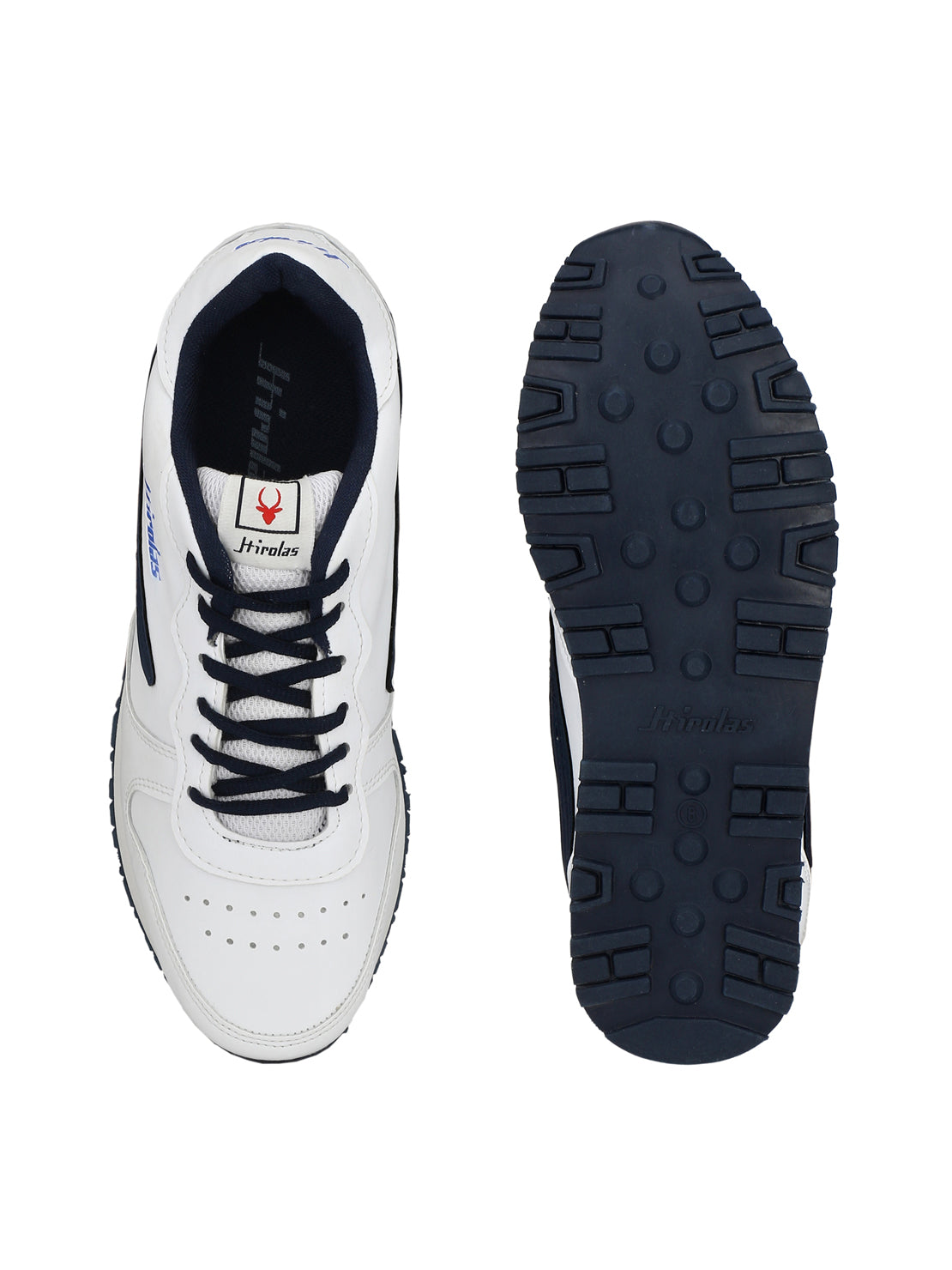 Hirolas® Men's White Multisports Lace Up Sneaker Sport Shoes (HRL1953WHT)